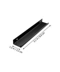 4 Pack Matte Black Hidden Pull Handles 80mm for cabinets, shown isolated with measurements 3.2 cm x 8.0 cm