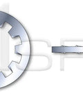 Top Shelf 20000 Pcs M3.5 Metric Internal Tooth Lock Washers DIN 6797 Type J Steel Zinc Plated with twist tooth design.