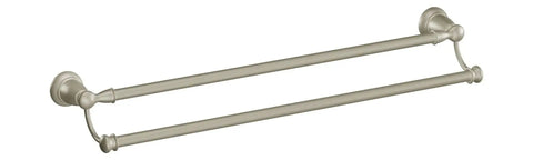 Double 24 Inch Towel Bar in Brushed Nickel for Bathroom Must Have Banbury Collection Style Wall Mount Durable Stainless Look Classic Yet Modern Bath Accessory for Easy Towel Organization and Everyday Use
