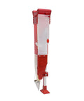 Side view of Hand Held Fertilizer Applicator And Seed Planter For Corn Peanuts And Beans Adjustable Manual Garden Tool, red casing