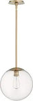 Transitional One Light Pendant In Aged Brass Antique Finish, 12 Inch High By 12 Inch Wide, Cool Modern Rustic Lighting Fixture