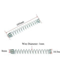 6 Pack Rear Brake Cable Spring Replacement Kit displaying two 4 inch high-carbon steel springs for motorcycle ATV brake cables