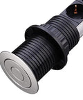 Slick Retractable Table Socket With Dual USB Ports And Six Standard Outlets Smooth Glide Design For Office Desks And Kitchen Countertops, close-up view showing retractable design.