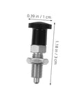 Heavy Duty Stainless Steel Reset Spring Indexing Plunger With Knockout Self Locking Grip, 1.18 in tall, designed for precision tool positioning.