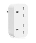 Totally Smooth Dual Outlet Power Bar Featuring Real Time Wattage Tracker And Flawless Wireless App Control For Hassle Free Smart Home Automation And Daily Tech Routine, white 13A UK smart socket.