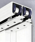 Concealed Sliding Door Hardware Kit For Double Barn Doors With Soft Close Adjustable Ceiling And Wall Mount Modern Aluminum Track System