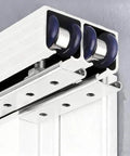 Concealed Sliding Track Bifold Barn Door Kit With Soft Close Adjustable Cuttable Double Rail Easy No Fuss Ceiling Or Wall Mount Installation