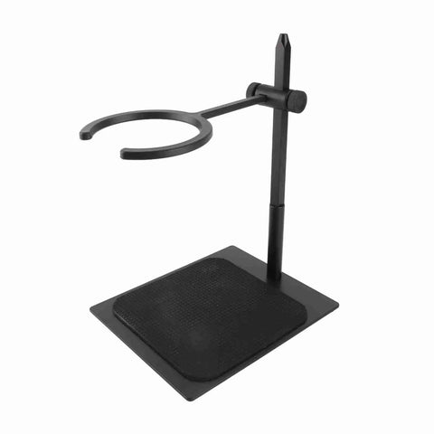 Straight Up Solid Adjustable Pour Over Coffee Stand With Non Slip Base, 7 Piece Aluminum Dripper Kit For Precision Brews, portable setup view.