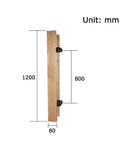 Side view of Solid Wood Push Pull Glass Door Handle For Hotels Shops And Homes Ash Wood Door Handle With Anti Corrosion Finish Dope Modern Look Durable Natural Wood Texture Ideal For Commercial And Residential Doors Available In 800mm And 1200mm Lengths.