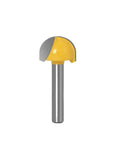 Top Notch 6mm Ball Nose Carbide Router Bits For Wood CNC With Adjustable 6 To 30mm Diameter And 18mm Length showing a yellow and silver router bit.
