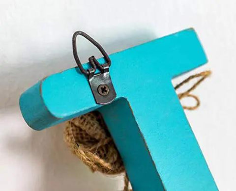 Pack Of Two Dope Rustic Metal And Wood Wall Hooks Featuring Home Love Script Built Tough For Daily Use Perfect For Hanging Hats Towels And Coats Adding Fresh Vibe To Your Entryway, close-up of blue hook detail.