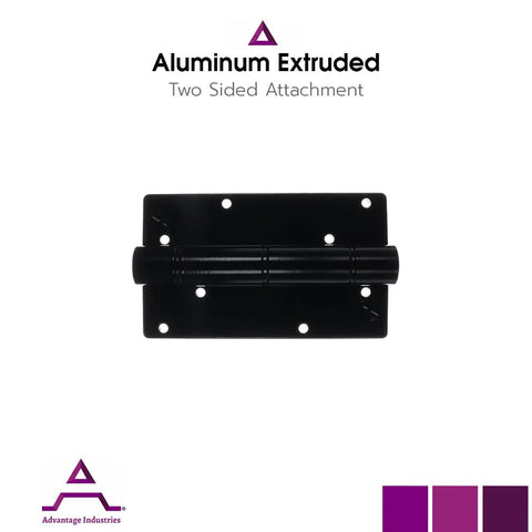 Self Closing Gate Hinge For Fences With Pushdown Adjustment And Heavy Duty Enclosed Spring Powder Coated Steel Finish Two Sided Mounting White Gate Hardware