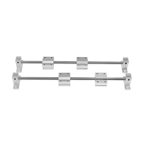 High Precision 16mm Optical Axis Linear Guide Rail Kit With Two Super Smooth Shafts And Four Scs16uu Bearing Blocks Plus Sk16 Support Seats For Top Notch Cnc Machines And 3D Printers. 16mm steel rail kit with four bearing blocks