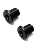 Half Inch Wall Hole Cable Grommet Bushing for Coax, Ethernet and CCTV Cables, 8mm Center Hole, Two Black Bushings