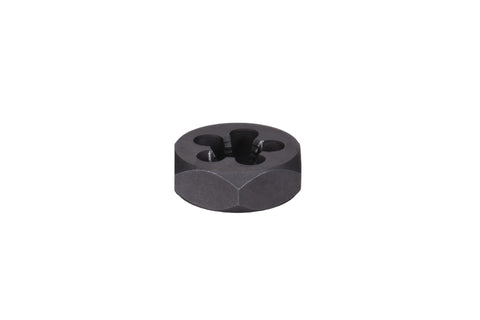 High Carbon Steel Metric Hex Die 14x2.00 with precision external threads, heat treated and tempered for durability, for threading