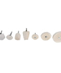 Chic 7-Piece Polishing Wheel Kit With Cotton Flannel Buffing Drill Attachments For Car Waxing And Metal Shining Easy To Use Multi-Shaped Set, featuring various cotton wheels.