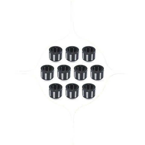 Top Tier Clutch Needle Bearing Kit 10 Pieces Fits Husqvarna 034 036 044 046 MS340 MS341 MS360 MS361 MS362 MS440 MS441 MS460 MS461 Chainsaw Parts Heavy Duty Bearings For Pro Tune Up And No Hassle Routine Maintenance Done In A Flash. 10 black needle bearings on white background