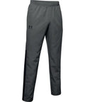 Mens Woven Vital Workout Pants With Ripstop Fabric Regular Fit Joggers Windbreaker Style Lightweight Pitch Gray Black XX Large