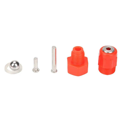 20 Pack Top Shelf Automatic Chicken Water Nipples With 360 Degree Stainless Steel Flow parts including red plastic fittings and steel valves.