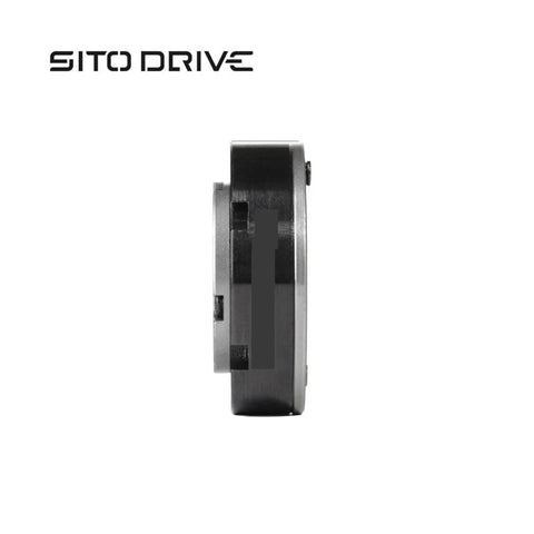Side view of Beefy Torque Strain Wave Gears Harmonic Drive Reducer for Nema 11 Servo Motors with 80 ratio horizontal mounting.