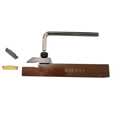 All In One Heavy Duty Spring Steel Anti Vibration Indexable Parting And Grooving Tool Holder With 16mm Shank MGEHR1616-3 and inserts