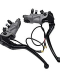 Seven Eighths Inch Universal CNC Hydraulic Brake Clutch Master Cylinder Kit with Adjustable Lever and Reservoir, black, side view
