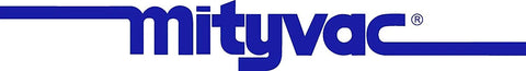 Mityvac blue brand logo with extended underline on white background