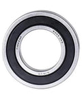 Premium 2 Pack 6005-2RS Deep Groove Ball Bearings With Double Rubber Seals 25X47X12MM front view showing double rubber seals.