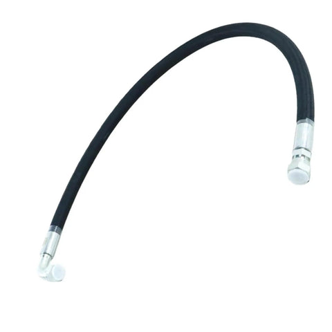 Heavy Duty Replacement Air Hose For Screw Air Compressor With Part Number 22246139, black rubber hose with metal fittings.