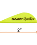 QuikSpin 2 Inch Arrow Vanes Pack Of 36 Yellow For Bow Hunting And Target Practice, Plastic Fletching Vanes For Faster Spin