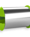 EZ Guard single stud electrical wire protector, 5-pack, silver cylinder with green end caps.
