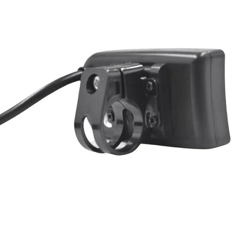Side view of Ebike LED Meter Display 48V IP65 Waterproof With UART Protocol 5Pin Electric Bicycle Meter Parts for 22.2mm handlebar.
