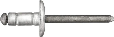 Real Deal Bumper Cover Specialty Rivets Featuring Durable Aluminum Heads And Beefy Steel Mandrels, 1/4 Inch Diameter Plus 3/4 Inch Flange For Dodge Nitro And Jeep Liberty 2007 To 2011, 25 Pack, close-up of rivet.