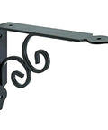Sturdy Cast Iron Corner Shelf Brackets Featuring Triangular Wall Mount Support Ideal For Heavy Bookshelves Kitchen Racks And Outdoor Sheds This Versatile DIY Bracket Holds Up Like A Champ With Quick Hookup Design For Every Project - black ornate design.