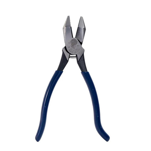 High Leverage Ironworker's Pliers For Twist And Cut Soft Annealed Tie Wire With Hook Bend Handle And Spring Loaded Action