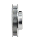 Side view of Durable Aluminum GT2 Timing Pulleys Set 20T And 80T 8mm Bore 6mm Width Belt Included, CNC 3D printer use.