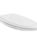 Elongated Toilet Seat With Quiet Close, Grip Tight Bumpers, Easy To Install And Clean, White Comfort Seat For Heavy Duty Use, Anti Slip