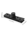 Hidden Door Pivot Hinges 2Pcs Rotating Stainless Steel Concealed Hardware, black, size 7.5 x 2.1 x 1.7 cm for cabinets.