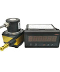 CESI S1000P Linear Draw Wire Encoder for distance measuring with 0 to 1000mm range, attached to counter display