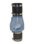 Heavy Duty Pvc Quiet Check Slip Union For Wastewater Control One Point Five Inch Hookups Clear Tough Housing Ten Point Five Inch Length