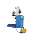 Professional Grade Industrial Strength Heavy Duty Pinch Roll Bender Machine For Rolling Pipe Flat And Round Steel With Knockout Performance and No Sweat Workshop Setup side view image.