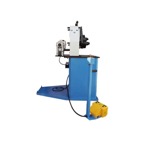 Professional Grade Industrial Strength Heavy Duty Pinch Roll Bender Machine For Rolling Pipe Flat And Round Steel With Knockout Performance and No Sweat Workshop Setup side view image.