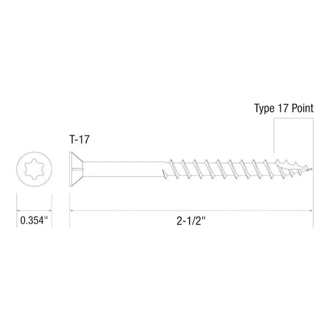 Ready To Rock And Build Like A Boss On Any Outdoor Project With These Premium Exterior Deck Screws Featuring Bugle Head Design And T25 Star Drive Coarse Thread Wood Screws 9 X 2 1/2 Inch 40 Count Pack Built Tough For Treated Lumber screw dimensions and design specifications