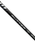 Elite MC Putter Shaft With X Firm Flex And One Hundred Fifteen Gram Weight For Deadly Greenside Rolls Dark Gray Raw Coating.355 Tip Adapts To Standard Hosels Level Up Your Game Today, close-up of putter shaft.