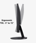 Side view of Your Go-To 19.5 Inch HD Plus Monitor With 1600x900 Resolution showing ergonomic tilt from -5° to 15°.