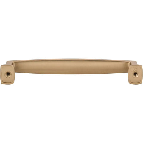 Richard Cabinet Pull Satin Bronze 128 Mm Center To Center With Stately Step Profile and Soft Square Shape, front view image
