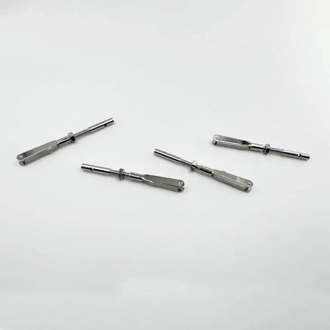 Beefy Four Piece Metal Clevis Set For RC Airplanes With Connecting Rods Push Rod Shafts And Nuts M3 Thread Durable DIY