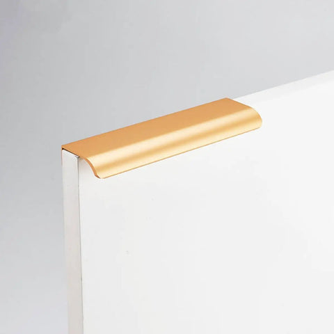 Four Pack Sleek Invisible Pull Handles Gold Finish Cabinet Hardware Flush Drawer Pulls For Kitchen Cabinets Wardrobes Furniture Cupboard Doors Easy Install Hidden Aluminum Alloy No Tools Needed