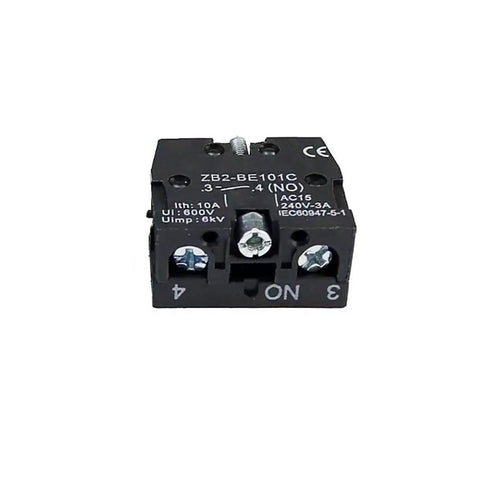 10 Pack Normally Open Contact Block Fits 22 Mm Industrial Push Buttons AC 15 Rated 240 Volt 3 Amp Screw Terminal Auxiliary Module.