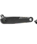 Left Crank Arm With Power Meter Spindle, Wide 170mm Carbon, 12/13-Speed Compatibility, Dub PM Spindle, E1, side view.